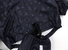 CeLaVi dark navy printet regntøj bukser og jakke